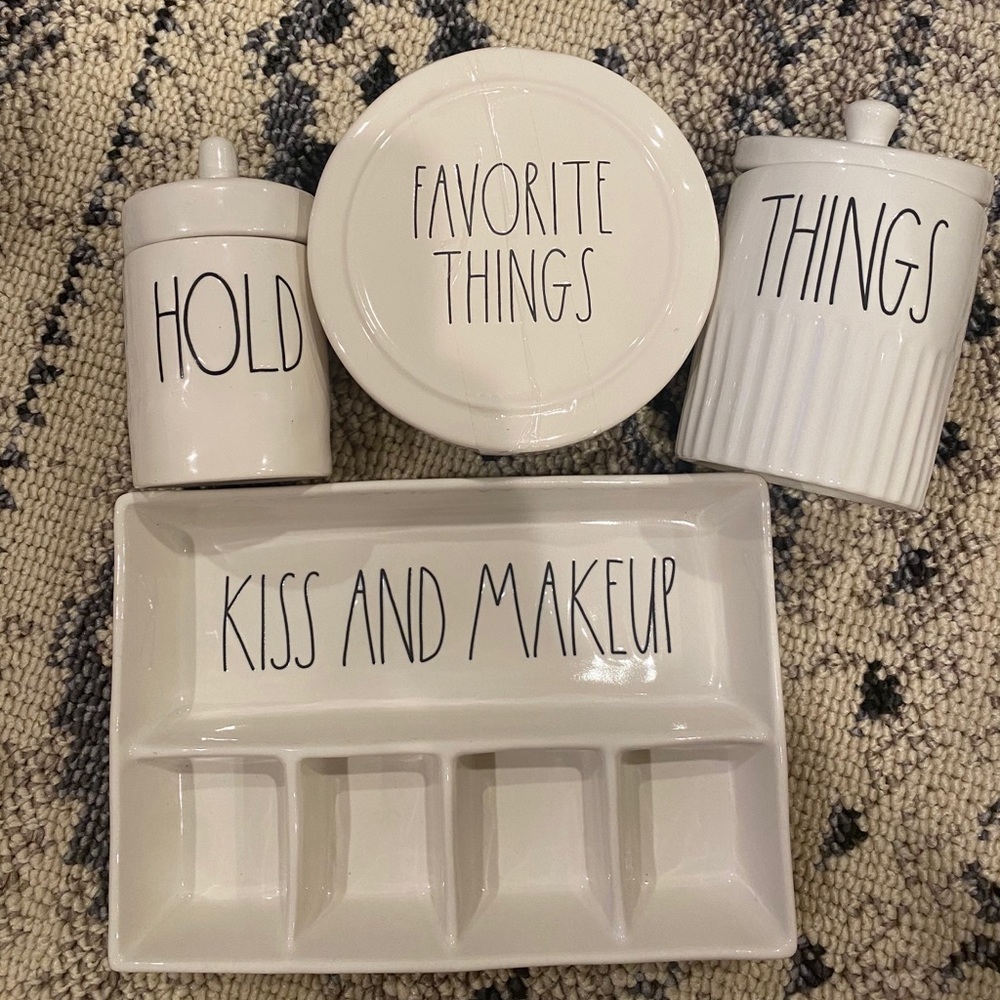 Rae Dunn Storage Bathroom Vanity Lot